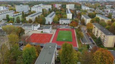 Panorama Konutları Wrzeciono Varşova Hava Görüntüsü Polonya. Yüksek kalite 4k görüntü