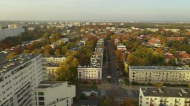 Panorama Malikanesi Bielany Varşova Havacılık Görünümü Polonya. Yüksek kalite 4k görüntü