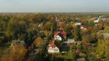 Güzel Konut Malikanesi Varşova Hava Manzarası Polonya. Yüksek kalite 4k görüntü