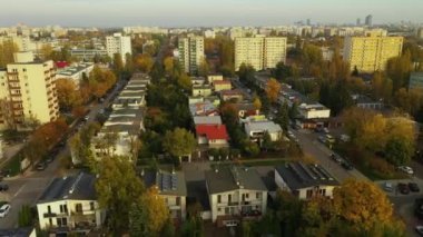 Panorama Malikanesi Bielany Varşova Havacılık Görünümü Polonya. Yüksek kalite 4k görüntü