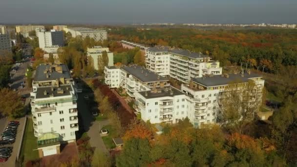 Panorama Housing Estate Wrzeciono Varsavia Vista Aerea Polonia Filmati Alta — Video Stock