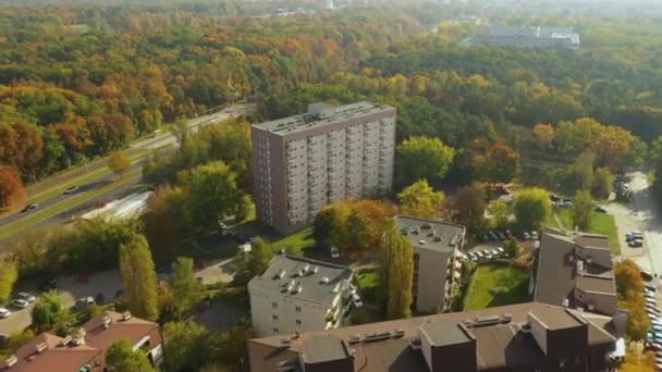 Piękne Osiedle Wrzeciono Warsaw Aerial View Poland Wysokiej Jakości Materiał — Wideo stockowe