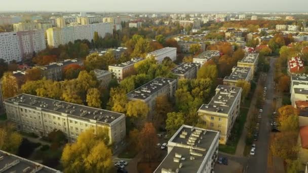 Panoráma Estate Stare Bielany Varsó Aerial View Lengyelország Kiváló Minőségű — Stock videók