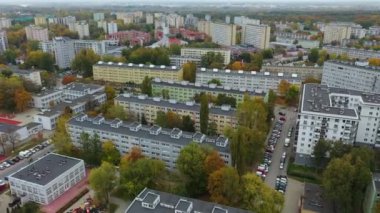 Panorama Konutları Wrzeciono Varşova Hava Görüntüsü Polonya. Yüksek kalite 4k görüntü
