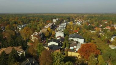 Güzel Konut Malikanesi Varşova Hava Manzarası Polonya. Yüksek kalite 4k görüntü