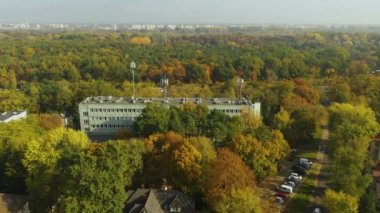 Güzel Konut Malikanesi Varşova Hava Manzarası Polonya. Yüksek kalite 4k görüntü