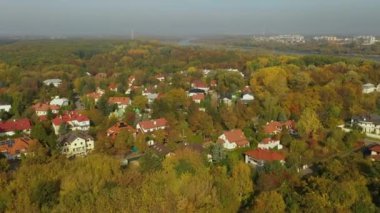 Güzel Panorama Mlociny Varşova Hava Manzarası Polonya. Yüksek kalite 4k görüntü