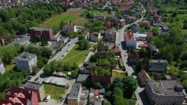 Güzel Kalıntılar Strzelin Hava Görüntüsü Polonya. Yüksek kalite 4k görüntü