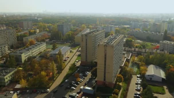 Schöne Siedlung Wrzeciono Warschau Luftaufnahme Polen Hochwertiges Filmmaterial — Stockvideo