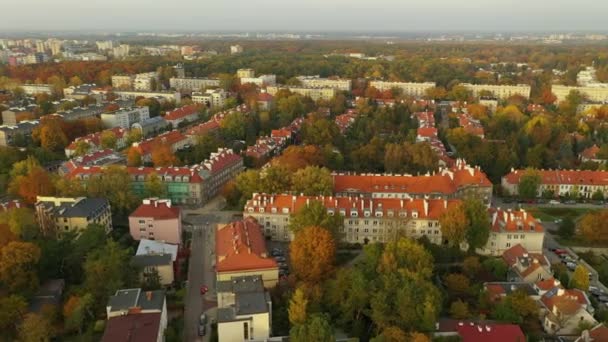 Panorama Malikanesi Bielany Varşova Havacılık Görünümü Polonya Yüksek Kalite Görüntü — Stok video