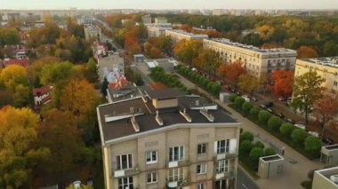 Metro Metro Bielany Varşova Hava Görüntüsü Polonya. Yüksek kalite 4k görüntü