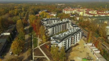 Güzel Konut Malikanesi Varşova Hava Manzarası Polonya. Yüksek kalite 4k görüntü