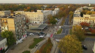 Metro Metro Bielany Varşova Hava Görüntüsü Polonya. Yüksek kalite 4k görüntü