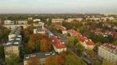 Güzel Mülk Bielany Varşova Hava Manzarası Polonya. Yüksek kalite 4k görüntü