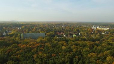 Panorama Konutları Mlociny Varşova Hava Görüntüsü Polonya. Yüksek kalite 4k görüntü