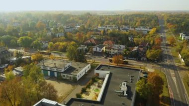 Güzel Konut Malikanesi Varşova Hava Manzarası Polonya. Yüksek kalite 4k görüntü