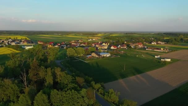 Beautiful Landscape Zimna Wodka Aerial View Poland High Quality Footage — Stock Video
