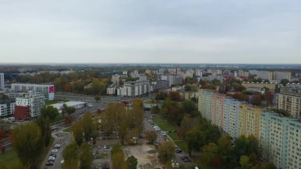 Panorama Housing Estate Wrzeciono Warschau Luftaufnahme Polen Hochwertiges Filmmaterial — Stockvideo