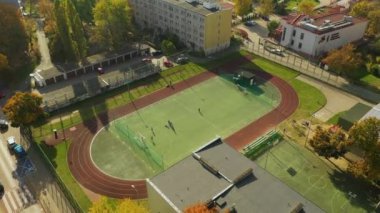 Oyun parkı Wrzeciono Varşova Hava Görüntüsü Polonya. Yüksek kalite 4k görüntü
