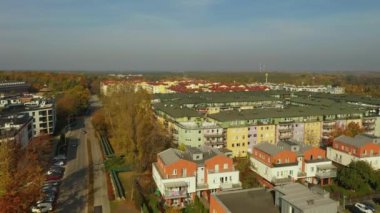 Güzel Konut Malikanesi Varşova Hava Manzarası Polonya. Yüksek kalite 4k görüntü