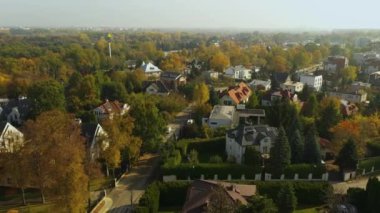 Güzel Konut Malikanesi Varşova Hava Manzarası Polonya. Yüksek kalite 4k görüntü