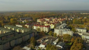 Güzel Konut Malikanesi Varşova Hava Manzarası Polonya. Yüksek kalite 4k görüntü