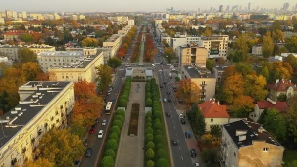 Metropolitana Metropolitana Stare Bielany Varsavia Vista Aerea Polonia Filmati Alta — Video Stock