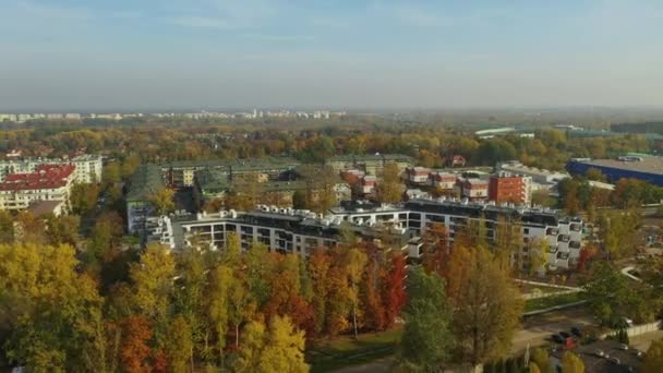 Panorama Housing Estate Mlociny Varsavia Vista Aerea Polonia Filmati Alta — Video Stock