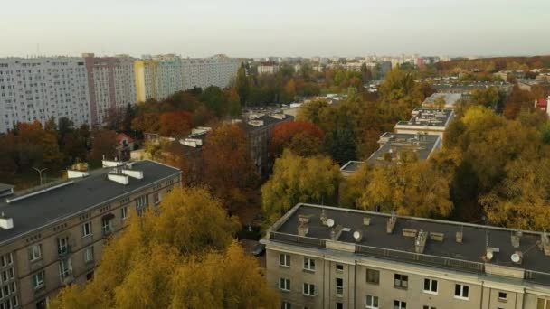 Schönes Anwesen Stare Bielany Warschau Luftaufnahme Polen Hochwertiges Filmmaterial — Stockvideo
