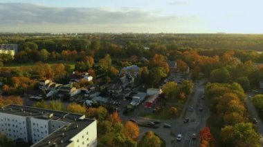 House Estate Nowodwory Varşova Hava Görüntüsü Polonya. Yüksek kalite 4k görüntü