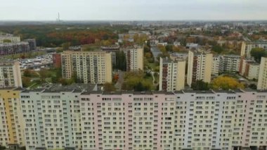 Güzel Konut Konağı Wawrzyszew Varşova Hava Manzarası Polonya. Yüksek kalite 4k görüntü