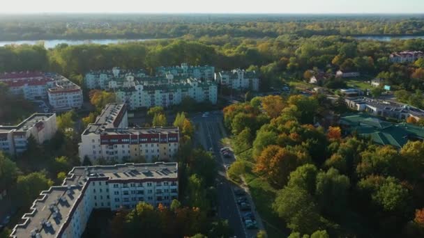 Osiedle Nowodwory Warsaw Aerial View Poland Wysokiej Jakości Materiał — Wideo stockowe