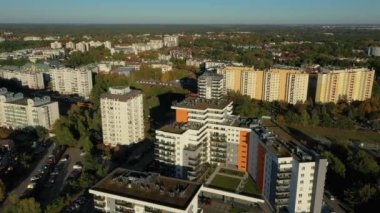 Konut Nowodwory Varşova Hava Görüntüsü Polonya. Yüksek kalite 4k görüntü