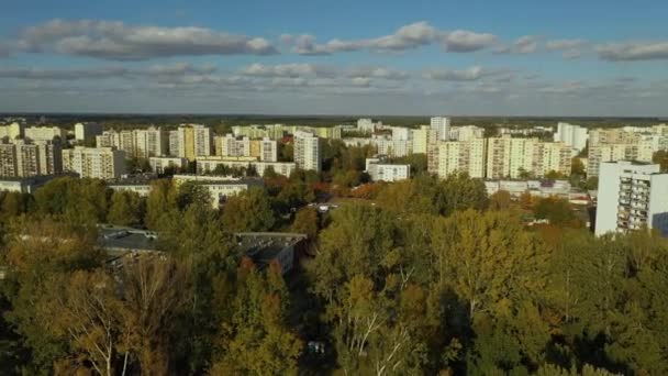Panorama House Estate Tarchomin Warsaw Aerial View Poland High Quality Royalty Free Stock Footage