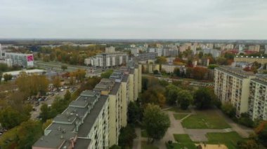 Güzel Konut Konağı Wawrzyszew Varşova Hava Manzarası Polonya. Yüksek kalite 4k görüntü