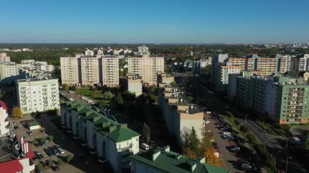 Piękne Osiedle Nowodwory Warsaw Aerial View Poland Wysokiej Jakości Materiał — Wideo stockowe