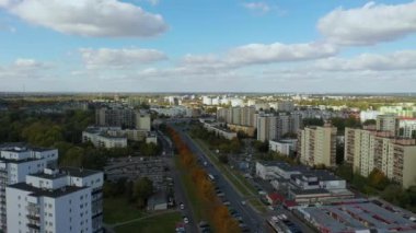 Panorama Malikanesi Tarchomin Varşova Hava Görüntüsü Polonya. Yüksek kalite 4k görüntü