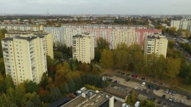 Güzel Konut Konağı Wawrzyszew Varşova Hava Manzarası Polonya. Yüksek kalite 4k görüntü