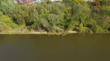Güzel Vistula Varşova Hava Manzarası Polonya. Yüksek kalite 4k görüntü