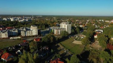 Panorama Konutları Nowodwory Varşova Hava Görüntüsü Polonya. Yüksek kalite 4k görüntü