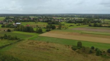 Güzel Panorama Skorkowice Hava Görüntüsü Polonya. Yüksek kalite 4k görüntü