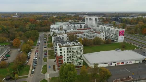 Piękne Osiedle Wawrzyszew Warsaw Aerial View Poland Wysokiej Jakości Materiał — Wideo stockowe