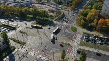 Mokotow Varşova Havayolları Polonya 'da. Yüksek kalite 4k görüntü