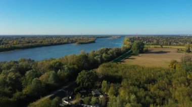 Panorama Vistula Estate Nowodwory Varşova Hava Görüntüsü Polonya. Yüksek kalite 4k görüntü