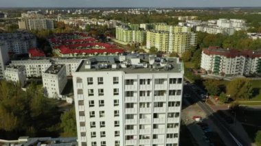 House Estate Tarchomin Varşova Hava Görüntüsü Polonya. Yüksek kalite 4k görüntü
