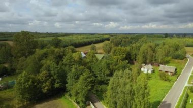 Güzel Panorama Skorkowice Hava Görüntüsü Polonya. Yüksek kalite 4k görüntü