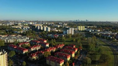 Konut Nowodwory Varşova Hava Görüntüsü Polonya. Yüksek kalite 4k görüntü