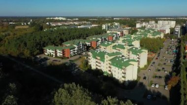 Panorama Konutları Nowodwory Varşova Hava Görüntüsü Polonya. Yüksek kalite 4k görüntü