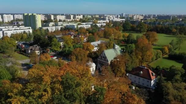 Osiedle Panorama Nowodwory Warsaw Aerial View Poland Wysokiej Jakości Materiał — Wideo stockowe