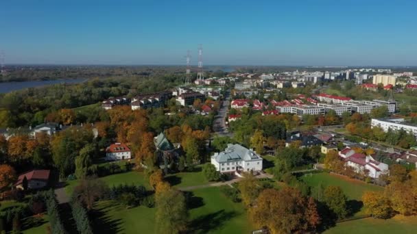 Panorama Konutları Nowodwory Varşova Hava Görüntüsü Polonya Yüksek Kalite Görüntü — Stok video